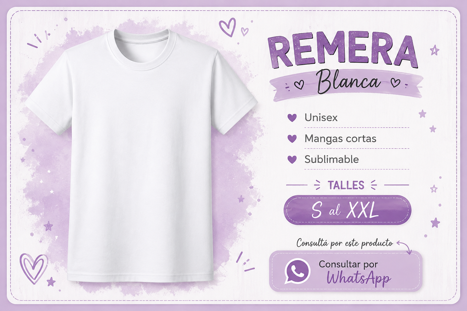 Remera blanca unisex