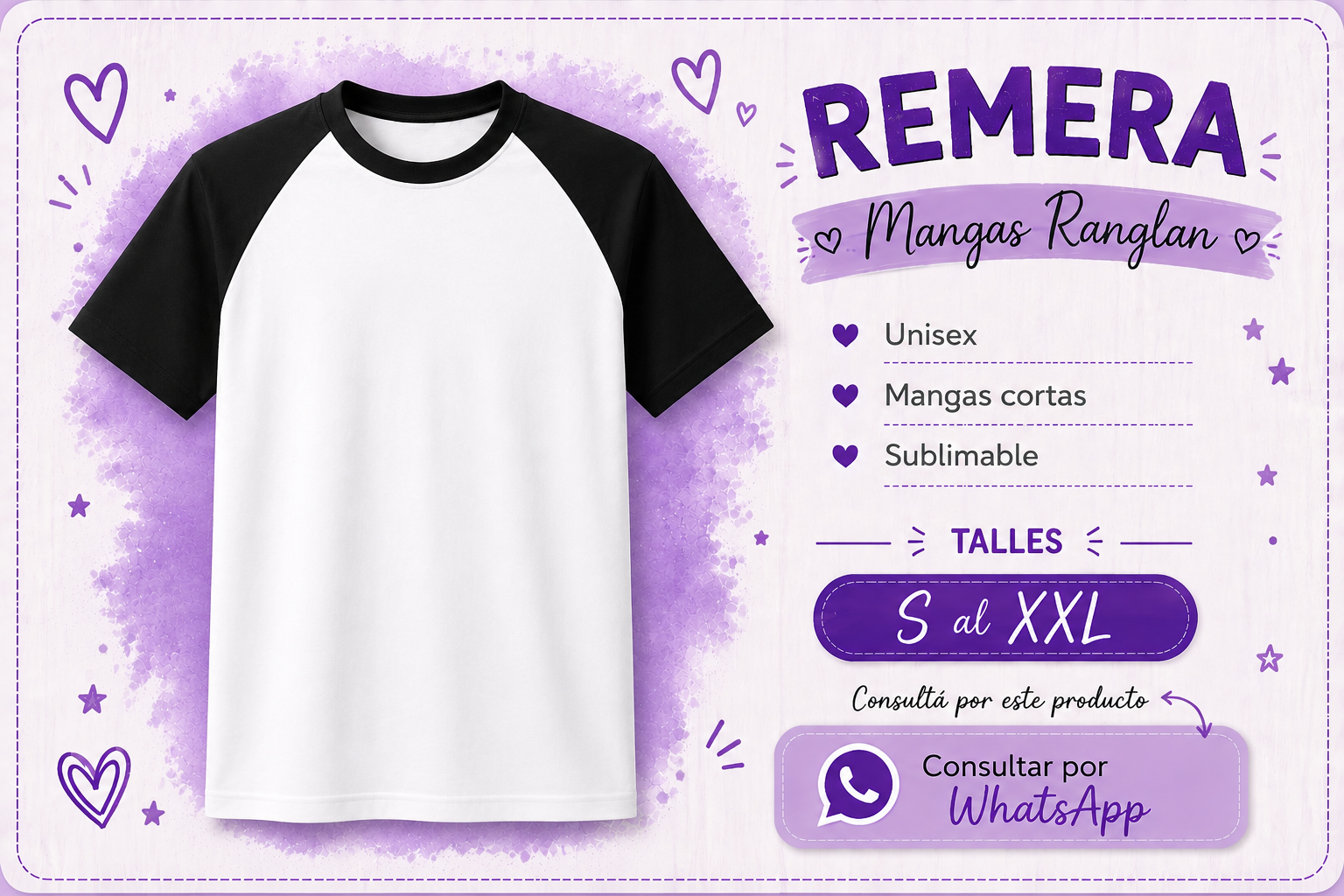 Remera ranglan blanca con negra