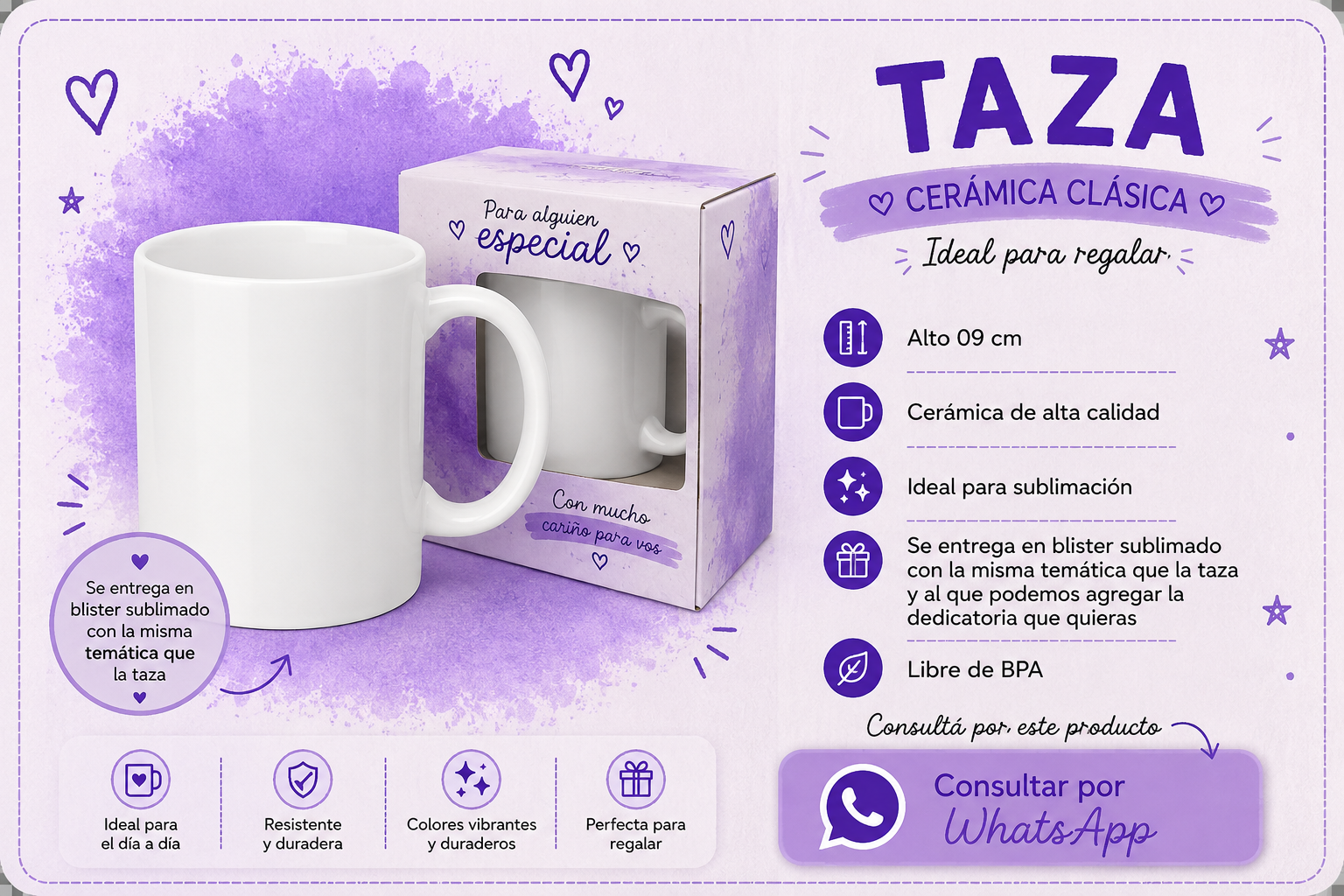 Taza de cerámica clásica