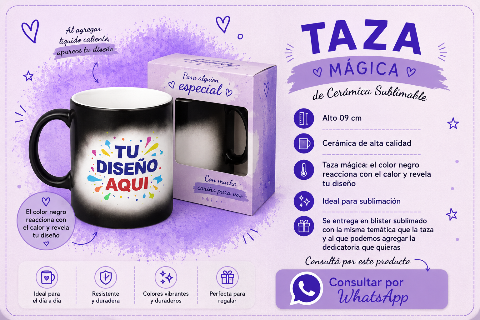 Taza mágica de cerámica