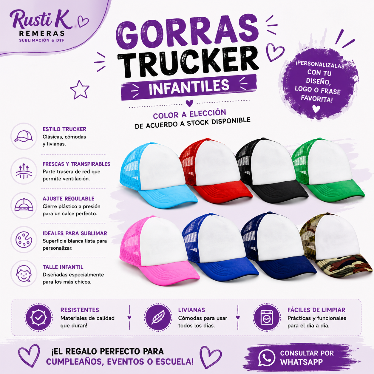 Gorra Trucker Infantil