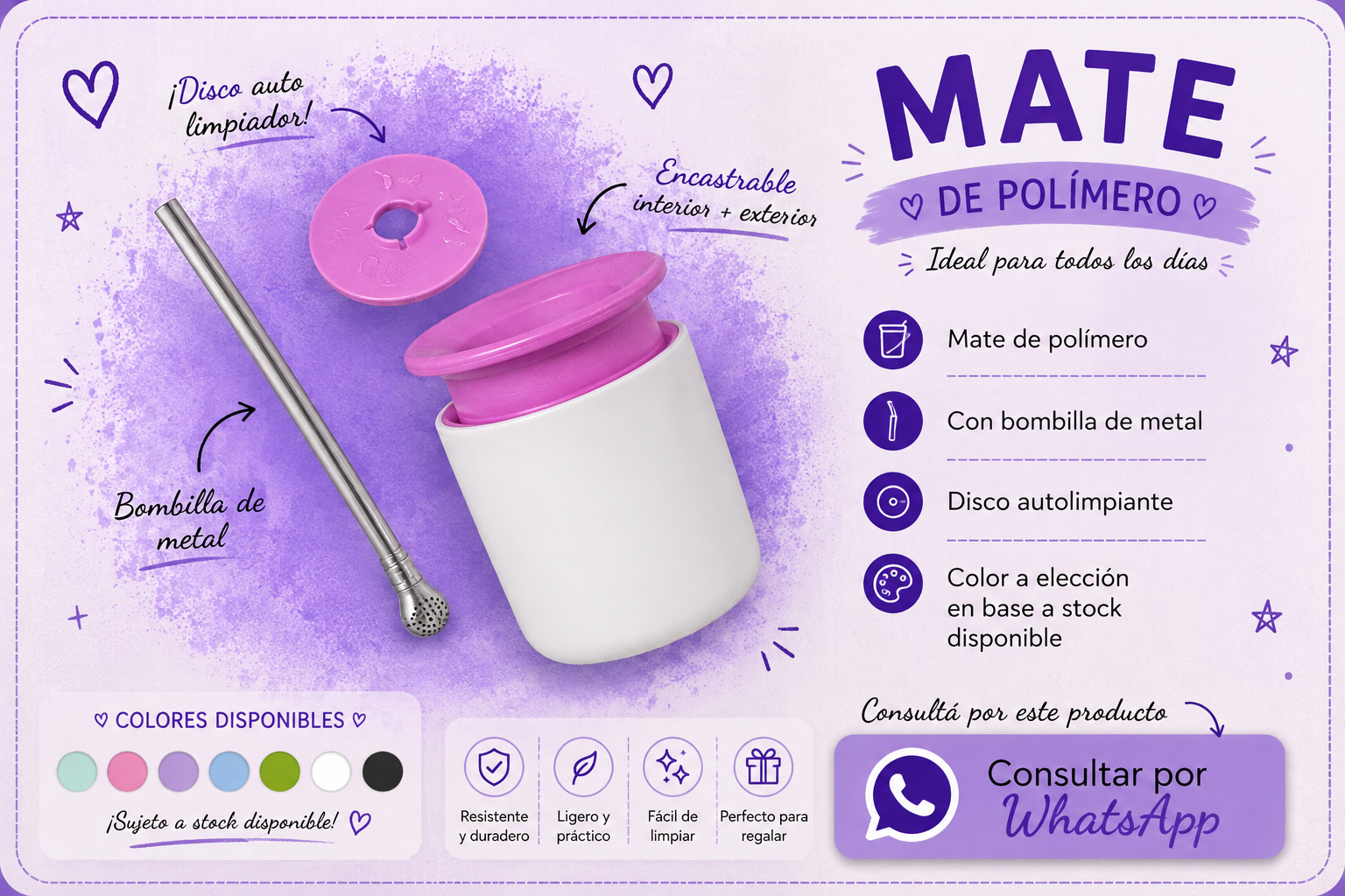 Mate de polímero sublimable