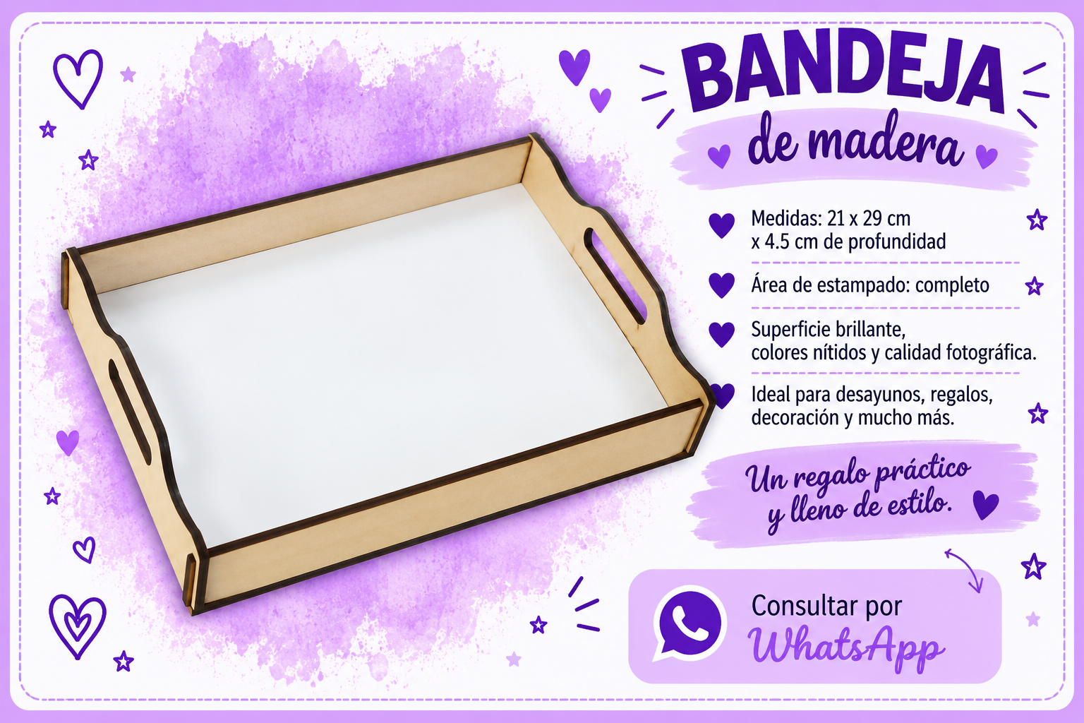 Bandeja de madera