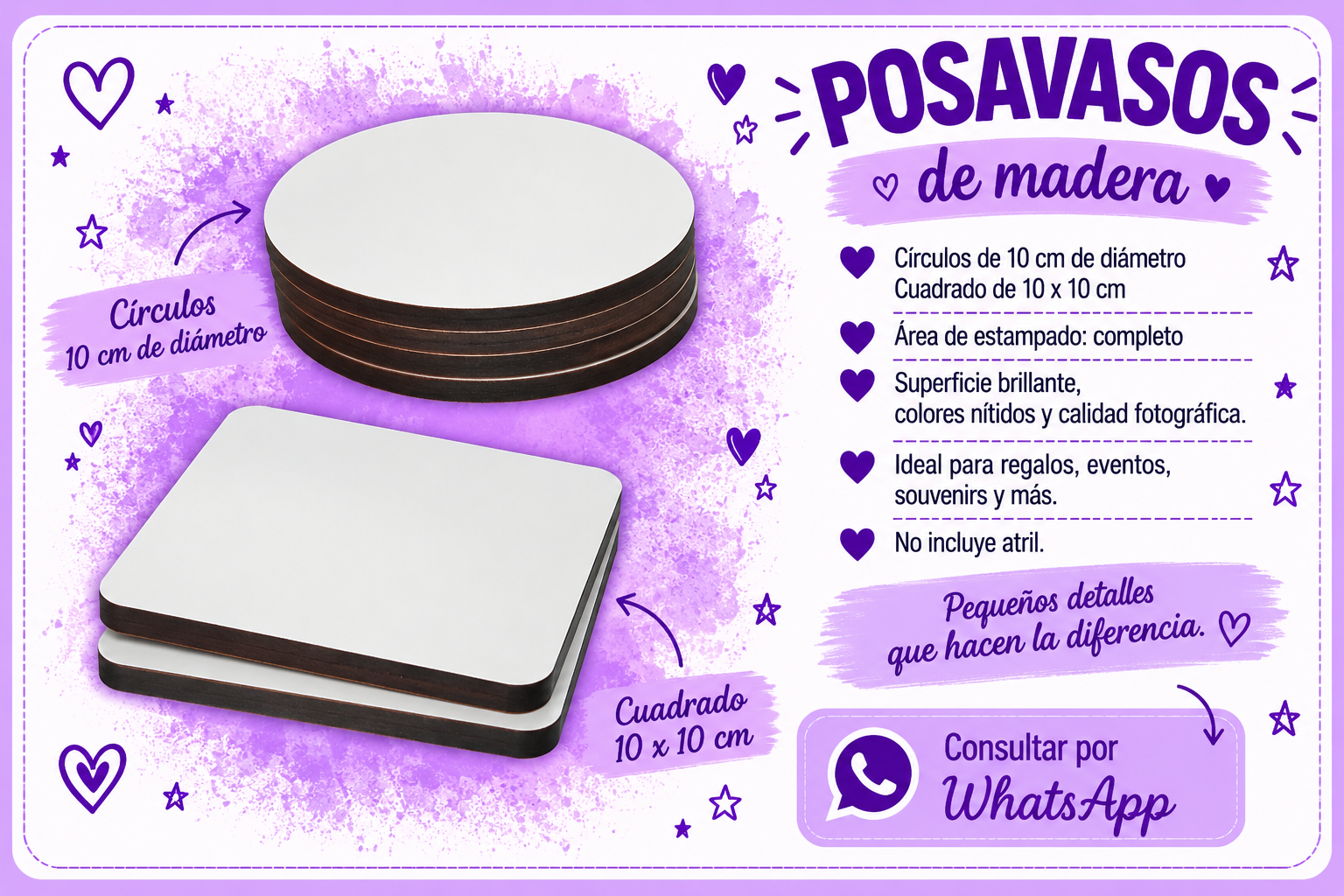 Posavasos de madera