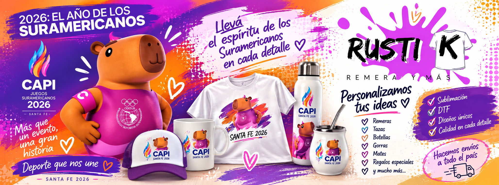 Rusti K Remeras se suma a los Juegos Suramericanos 2026